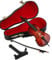 Seawoo Miniatur-Cello aus Holz mit Ständer, Bogen und Koffer, Mini-Musikinstrument, Miniatur-Puppenhaus-Modell 5.51x1.97x0.63 burgunderfarben