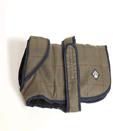 Danish Design Pet Products wasserdichter Hundemantel aus Tweed, Grün Einheitsgröße