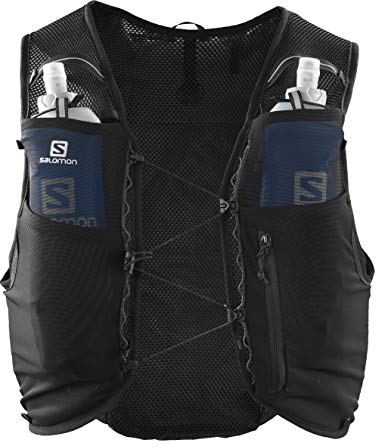 Salomon Adv Hydra Vest 8 unisex Hydrationsweste Trail running Wandern MTB, Komfort und Stabilität, Schneller Zugriff auf Flüssigkeitszufuhr, Einfaches Design, Schwarz, XL