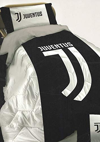 Juventus Trapunta in Morbida Microfibra per Letto Singolo Nuovo Logo Juve - CM 170 X 260 -