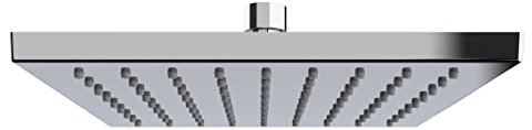 WENKO Wasserspar Regenduschkopf Watersaving, wassersparende Universal-Kopfbrause, nachhaltiges Wasserspar-System, spart 40% Wasser bei vollem Komfort, Duschkopf 20 x 20 cm, Edelstahl/Messing/ABS Chrom