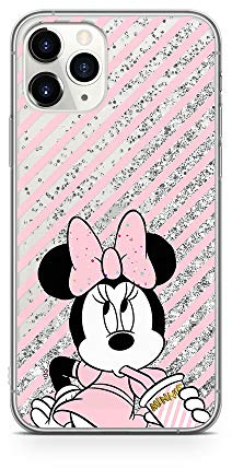 ERT GROUP mobile phone case for Apple Iphone 11 PRO MAX original and officially Licensed Disney pattern Minnie 017 optimally adapted to the shape of the mobile phone, with glitter overflow effect