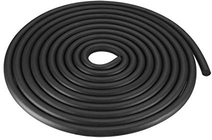 sourcing map EPDM Dichtung Gummidichtung Rundschnur Dichtungsstreifen Schaum Fensterdichtungen Fugenfüllprofil für Silikonfugen Beton Füllung, 12mm Durchm. 5 Meter Lang Schwarz