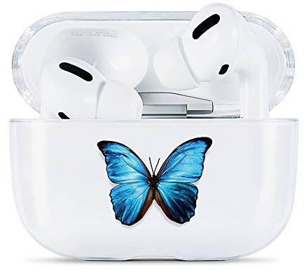 AKABEILA Hülle Kompatibel mit Apple AirPods Pro Case Süße DIY Muster Schutzhülle Transparente Silikon Dünne Air Pods Pro 1st Gen 2019 Kabellose Ladehülle Front LED Sichtbar