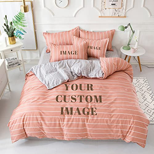 SENSING Custom Photo Duvet Cover Set - Personalized Bedding for Family, Kids & Couples with Zipper Closure | Machine Washable 3-Piece Gift Set for Birthdays, Baby Showers & Friendship Day