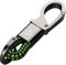 Skipper D-Clip Karabiner Schlüsselanhänger aus Leder Imitat Geschenk für Frau Mann Auto Schwarz 8747 - Grün