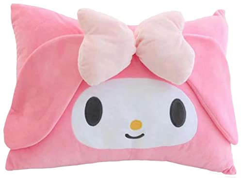 AMZROMI Kawaii Kissenbezug, Baumwolle, niedlicher Plüsch-Kissenbezug, Anime-Kissenbezug, dekorativ für Schlafsaal, 6242 cm (Rosa)
