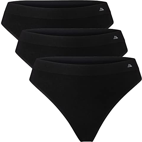 DANISH ENDURANCE 3er Pack String-Tangas aus superweichem Material M/L Schwarz