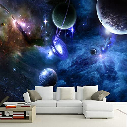 Benutzerdefinierte 3D Wandbilder Galaxy Fluoreszierende Fototapeten Feuchtigkeit Wohnkultur Tapetenrolle Wohnzimmer Schlafzimmer Tapete Landschaft