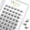 QUEWEL Cils Volume Cluster Cluster Faux-Dils Individuels Lashes Naturels Russe Volume Cils Individuel DIY Extensions de Cils (natural-D-MIX)…