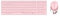 Rapoo 9750M kabelloses Tastatur-Maus Set Wireless Deskset 1600 DPI Sensor wiederaufladbarer Akku flaches Aluminium Design DE-Layout QWERTZ PC & Mac - pink