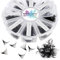 Premade Fans Eyelash Extension 500pcs 30D 0.07mm D Curl 9-16mm Mixed Tray Pre Made Fan Lashes Loose Handmade Volume Lash Extensions Pointed Thin Base Black PBT Fibre