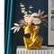 Kreativität Gesicht Vasen Deko, MENAYODA Moderne Vase Gesicht Statue Keramik Blumentopf Kopf Kunstverzierung Haus Dekoration Blumenvasen für Pampasgras Wohnzimmer Schlafzimmer