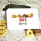 Fingerprint Designs Modern Rectangle Biscuit Tin - Airtight, Durable, Sturdy for Dad, Grandad, and Step Dad - 192x127x75mm - FOOD_STORAGE_CONTAINER