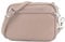 modamoda de - T231 - ital. Umhängetasche Klein Small aus Leder, Farbe:Rosabeige hell