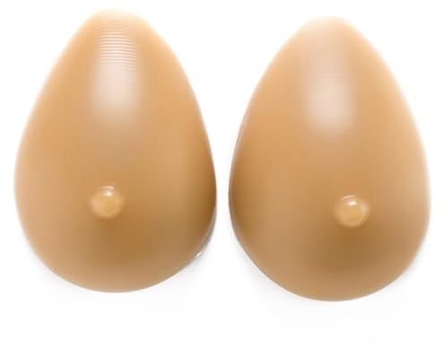 ALKANI Soft Silicone Breast Forms Breast Enhancer Push Up Sticky Bra Cup Suitable for Mastectomy Bikini Sports Bra Evening Gowns Prom (Color : Brown, Size : J)