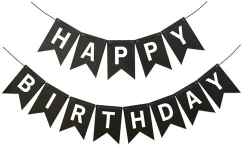 Ruzister Alles Gute zum Geburtstag-Banner-Schild,Happy Birthday“-Wimpelkette, Banner-Girlande für Kinder, Mädchen, Frauen, Geburtstag, Teeparty, Dekorationen