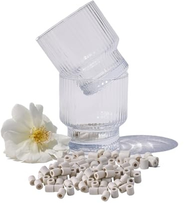 BIOCRYSTAL - 100 perlas de cerámica EM® 100% natural - N°1 en Francia - Mejora la calidad del agua - Reduce los depósitos calcáreos - Perfecto para jarra, botella, calabaza, cafetera, tetera