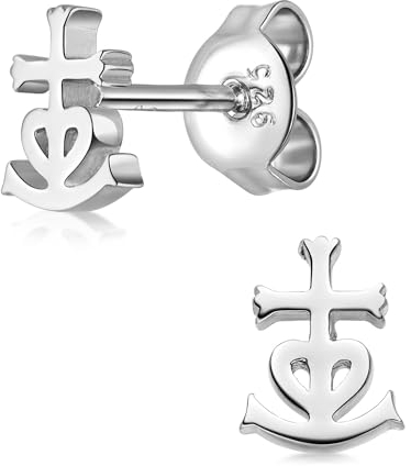 Materia Glaube Liebe Hoffnung Schmuck Silber 925 Ohrstecker SO-38-S