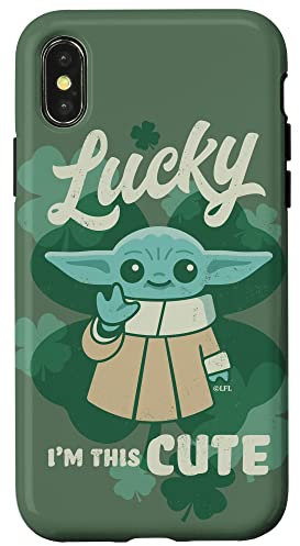 iPhone X/XS Star Wars Mandalorian Grogu Lucky I’m This Cute Green Case