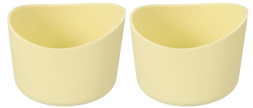sourcing map 2 manicotti protettivi in silicone per stivali, 6,5 cm, per bottiglie d'acqua da 12-24 once, copertura antiscivolo in silicone, accessori per tazze di forma irregolare, colore giallo