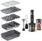 MasterClass Smart Space Stacking Non-Stick Bakeware Set, 7 Piece Baking Trays, Gift Boxed & Russell Hobbs Desire 3 in 1 Electric Hand Blender, Fruit & Veg Mini Chopper & Whisk Attachment