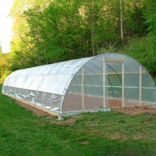 Petite arche en plastique transparent pour abri de jardin en polyéthylène résistant à la poussière, offrant une couverture transparente pour votre serre (2 m x 1 m)