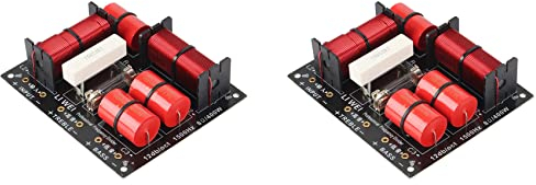 rieder 2X 400W Hochtöner und Bass Frequenzweiche 2 Wege Verdreifachen Tieftöner Teiler 1.5Khz mit ÜBerstromschutzbirne