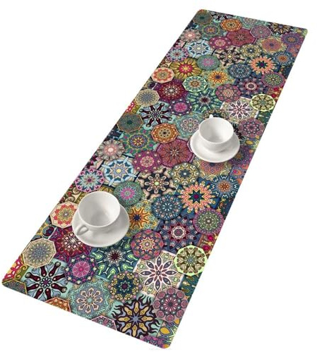 Arco Design Filz Tischläufer mit Muster - Ökologischer, Pflegeleichter Tischläufer aus Filz mit Hochwertigem Druck - 95x33cm (Valencia)