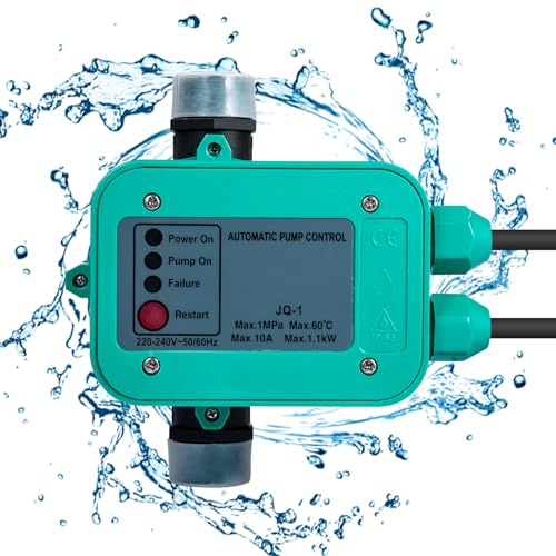 Interruttore di Pressione Pompa Dell'acqua, Pressostato Interruttore di Pressione, 10 Bar, con Cavo, Controllo Pompa, Impianto Idraulico Domestico, Irrigazione Giardino