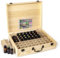 Guolich Aufbewahrungsbox für ätherische Öle aus Holz Ätherische Öle Display Organizer 80 Fächer Ständerhalter für 15 ml Flaschen Nagellacksammlung mit Deckel