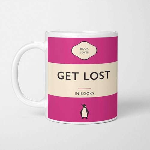 A Bit of Banter Get Lost in Books Penguin Book Cover Mug, Literary Classics, Book Lover Gift