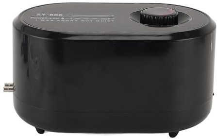 Bomba de Aire para Acuario, Silencioso y Ajustable, Burbujeador de Acuario para Pecera para Pesca Al Aire Libre, Transporte de Peces, Batería Eficiente de 4400 MAh, Potente Bomba