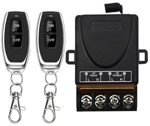 MRNHA AC 220V 30A 1CH 433MHz Interruptor de Control Remoto Inalámbrico Receptor de Relé + Transmisor de Apagado/Encendido para Lámpara de Aparato Eléctrico