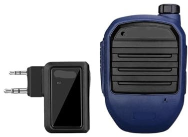 PLACKE HK009 Walkie Talkie Microfono Altoparlante Portatile Wireless Compatibile for Bluetooth for Adattatore PTT Adatto for Kenwood Adatto for Baofeng UV5R