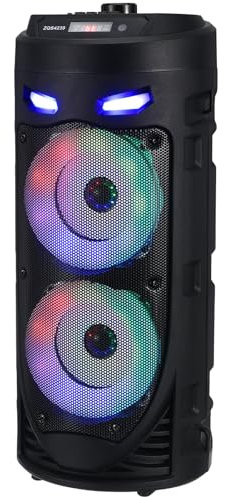 Hemobllo Loud Portable Wireless Speaker Led Lights for Home Outdoor Beach Party Stereo Sound