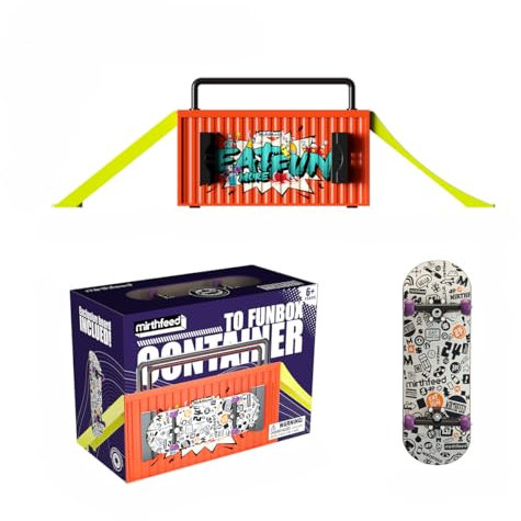 BIGH Fingerboard Container Finger-Rampe aus natürlichem Ahornholz, professionelles Fingerboard, Fingerskate, Fingerspielzeug, Geschenk, Skate Finger, Weiß