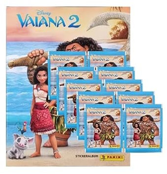 Panini Vaiana 2 Sticker / 1x Stickeralbum + 10x Stickertüten (Stickeralbum Deutsche Version)