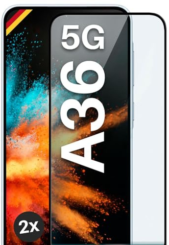 moex CurveProtect für Samsung Galaxy A36 5G Panzer Schutzglas, Full Screen Schutzfolie randlos, ganzer Bildschirm komplett abgedeckt, Panzerfolie Curved 3D Glas Folie, Schwarz 2 Stück