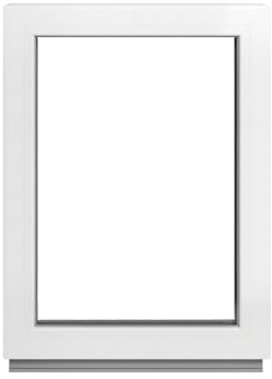 Framex Kellerfenster - Festverglasung (Fib) Weiß 55 x 100 cm 2-fach 32 mm (4/24/4) Fenster/Gartenhaus Fenster/Kunststofffenster Breite x Höhe 550 x 1000 mm