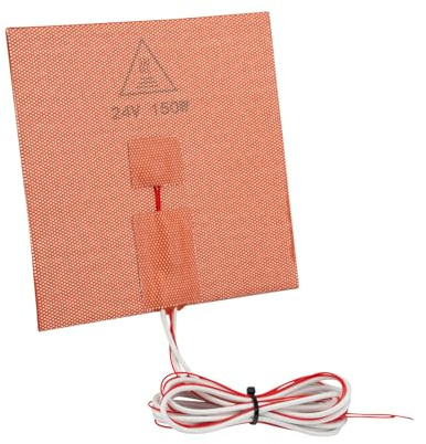 Heizkissen aus Silikon, 3D-Drucker-Heizbett, 24 V, 150 x 150 mm, 150 W, selbstklebende Heizung, schnelle Wärmeverteilung | Verwendung mit 3D-Druckerzubehör