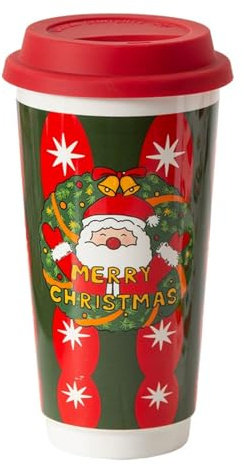 LIXSAZSE Coffret cadeau de tasses à café de Noël : tasses voyage en plastique grande capacité, conservant la température, faciles à décorer pour Halloween.