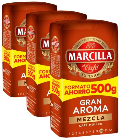 Marcilla Café Molido Mezcla 500 g (Paquete de 3)