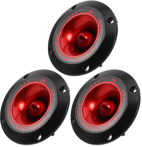 ERINGOGO Remplacement 3pcs Tweeter à Pavillon Piézoélectrique Léger en Plastique et Métal pour Systèmes Audio Professionnels et Grandes Scènes