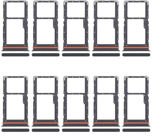 Accesorios de reemplazo de teléfonos celulares para para Xiaomi Redmi Note 13R 10 Piezas Bandeja de Tarjeta SIM + Bandeja de Tarjeta SIM/Bandeja de Tarjeta Micro SD Pieza de reparación