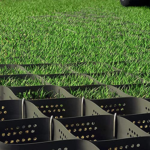 galler, Polyeten Geogrid gräsbeläggare 4m x 10m Hållbar och miljövänlig bikakedesign