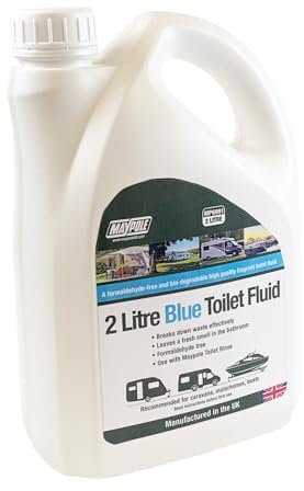Maypole Superior 2 L Eco Blue Toilet Fluid for Caravans, Motorhomes & Boats Formaldehyde-free Bio-degradable