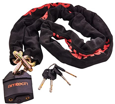 Amtech S3280 180cm (72) Sleeved Chain Lock with Square Links
