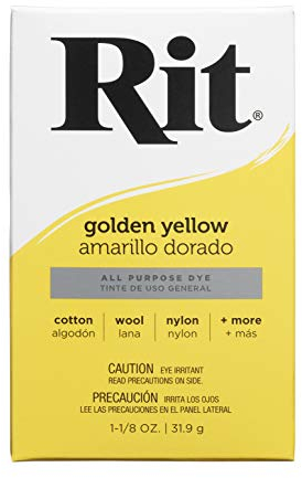 Rit, Amarillo Dorado Tinte en Polvo Multiusos, Tela, 1-1/8 oz
