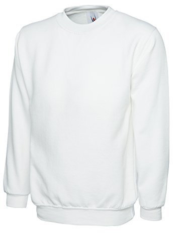Uneek UC203 - White - Large - 300 GSM - Classic Sweatshirt Large